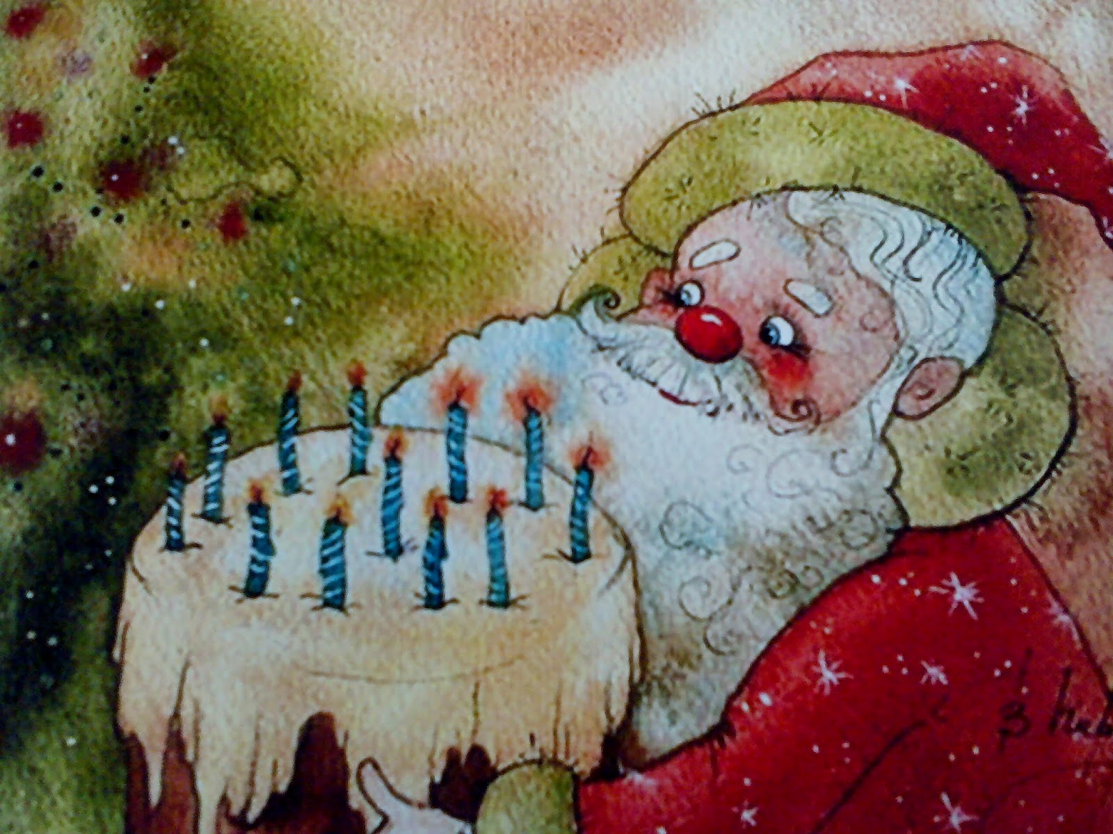 Рисование на тему день рождения Деда Мороза