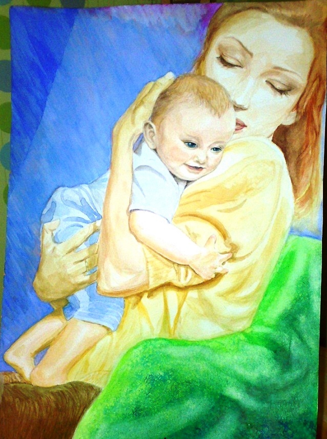 Мама с ребенком рисунок