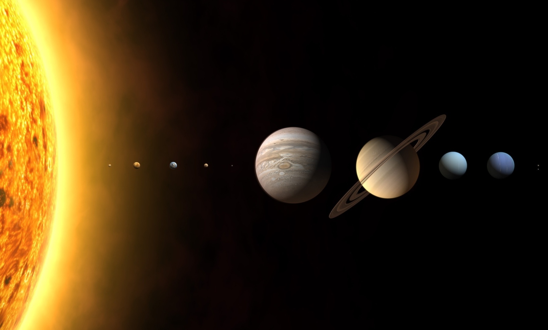 Планеты солнечной системы размеры фото