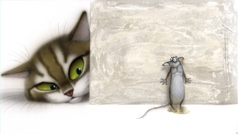 Картинки кошка в ромашках