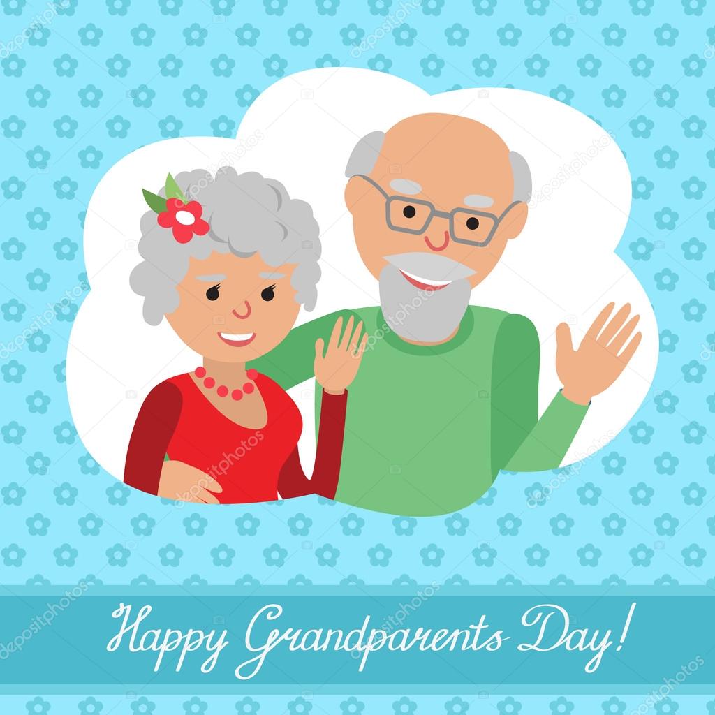 Открытка на день бабушек и дедушек рисунок