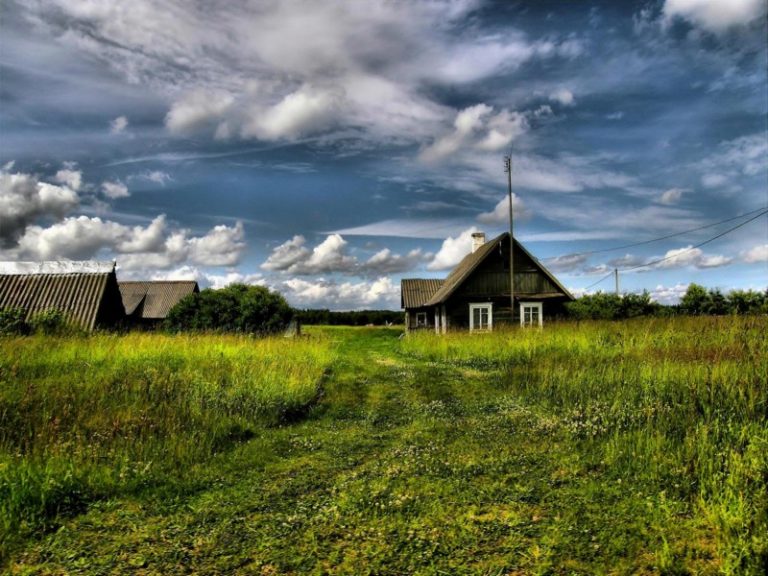 Фото домик в поле