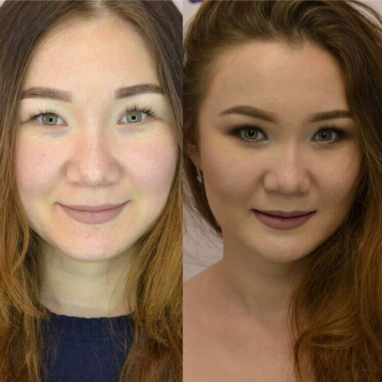 Фото для круглого лица фото до и после