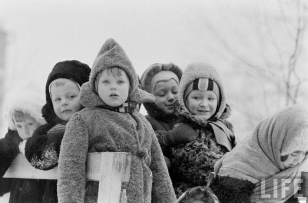 Как одевали детей в ссср зимой фото