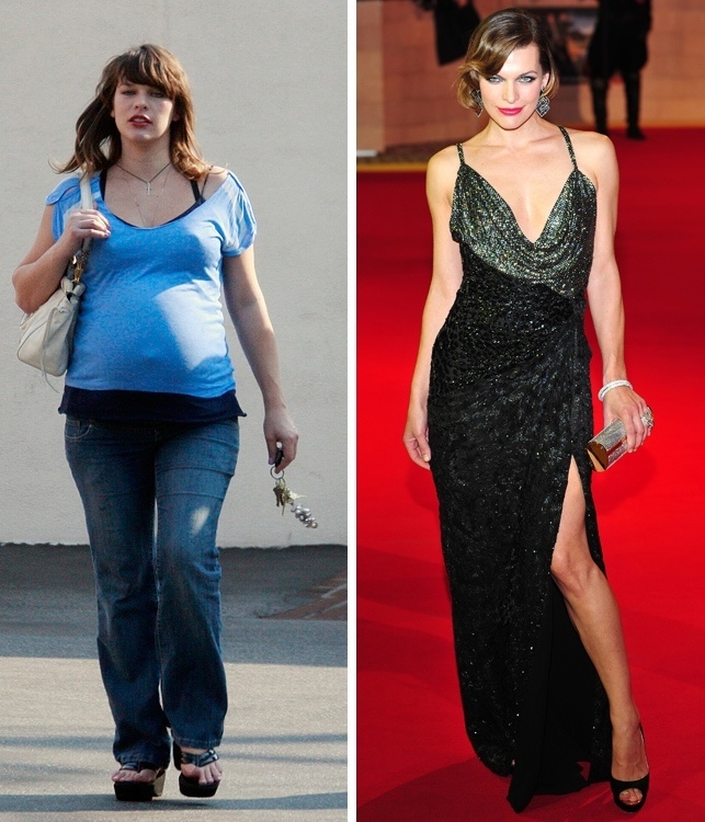 После родов сильно потею. Милла Йовович до и после похудения. Милла Йовович пополнела.